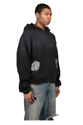 UNISEX MONEY HOODIE KNIT / BLK