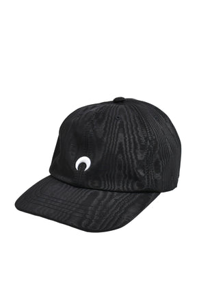 RECYCLED MOIRE BASEBALL CAP / BLK