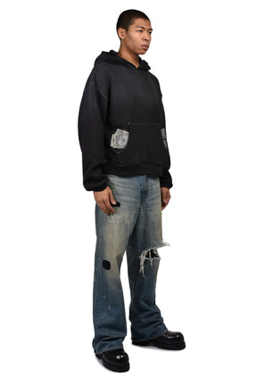 UNISEX MONEY HOODIE KNIT / BLK