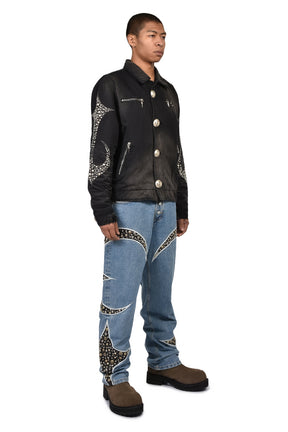 IRON STEEL FOCUS DENIM JACKET / BLK