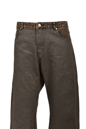 COLOR SPACE DOTTED DENIM / BRWN