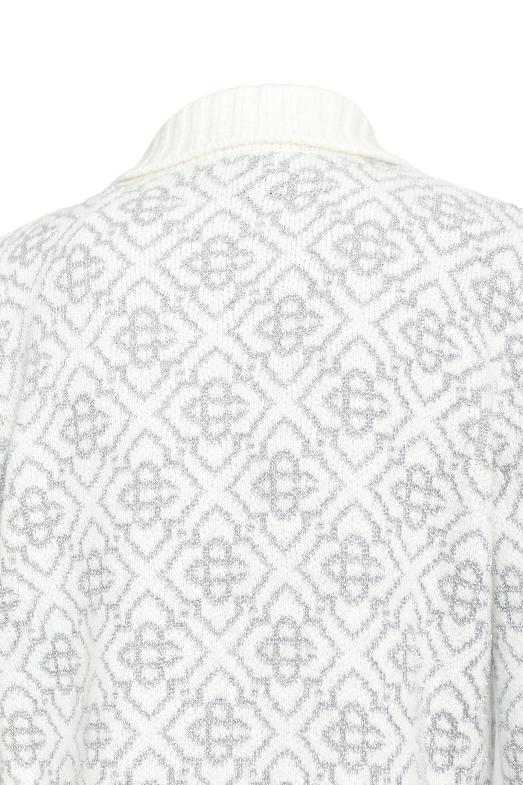 SILVER MONOGRAM ZIP UP / MOHAIR MIX