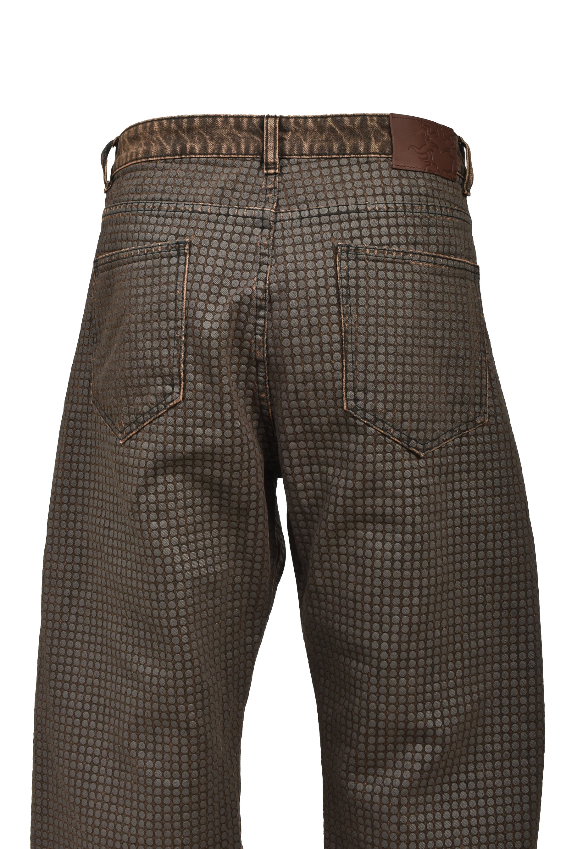 COLOR SPACE DOTTED DENIM / BRWN