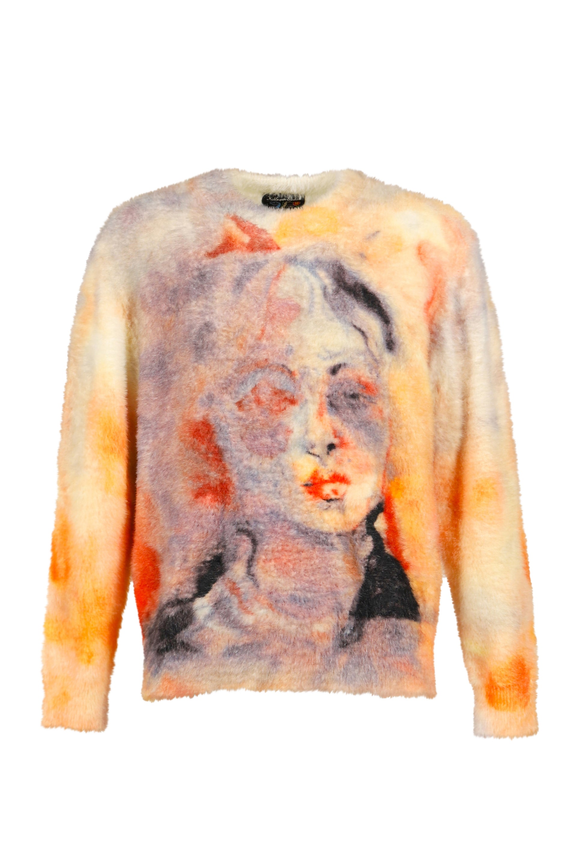 WATERCOLOR FACE MOHAIR SWEATER / MULTI