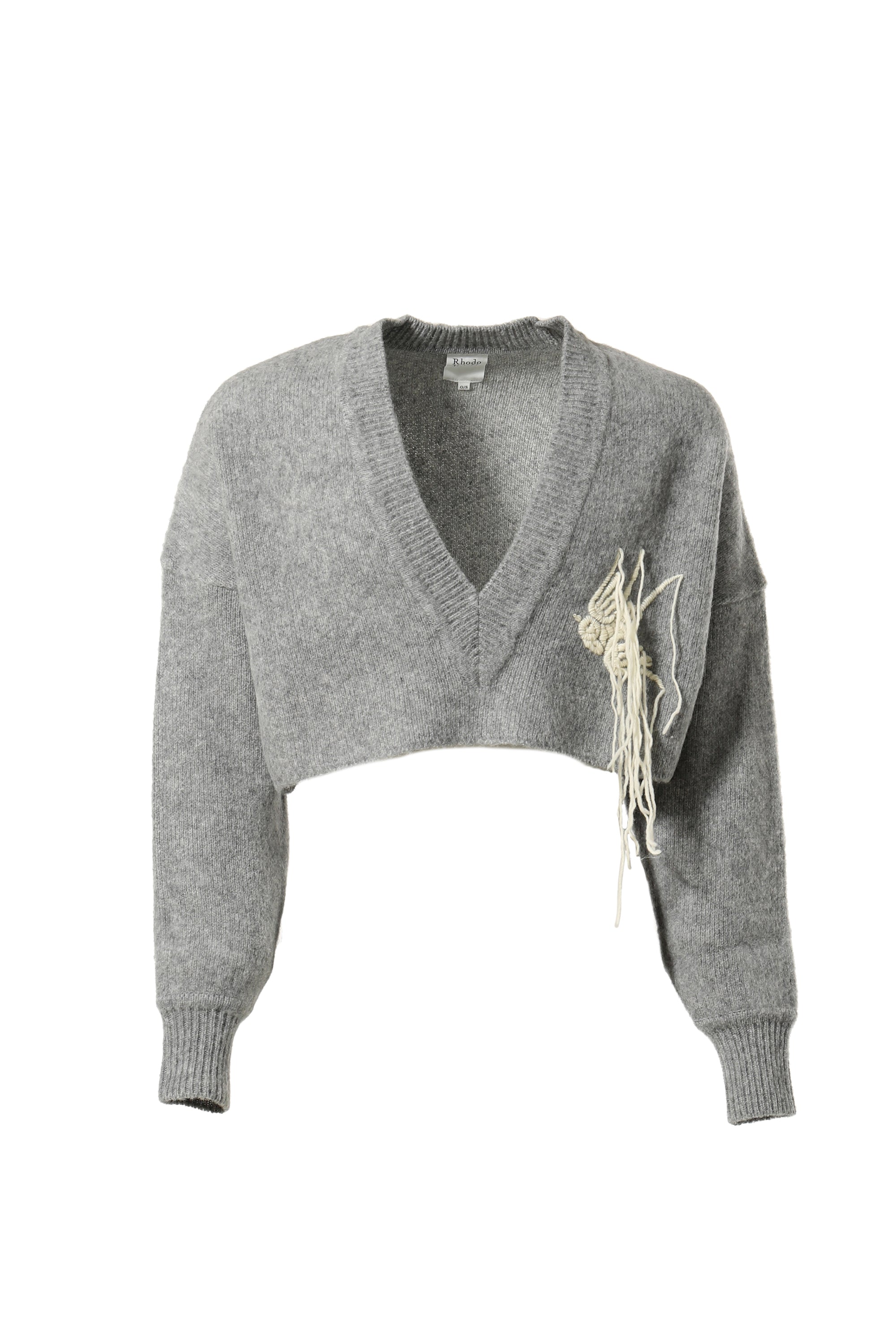 RhodolirioN FW23 SWALLOW EMB SWEATER / GRY -NUBIAN