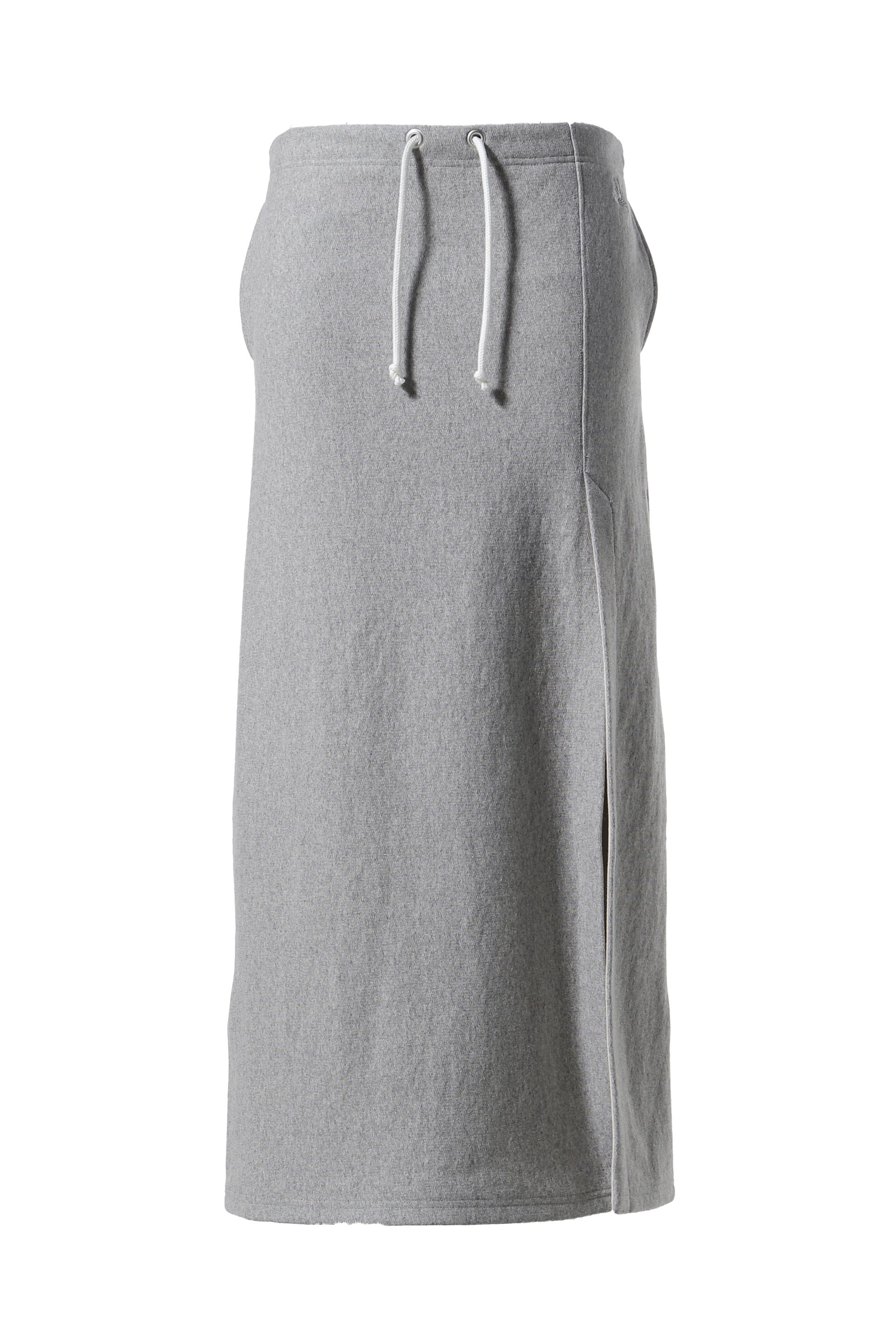 RhodolirioN DEEP SLIT SKIRT - FRENCH TERRY / GRY