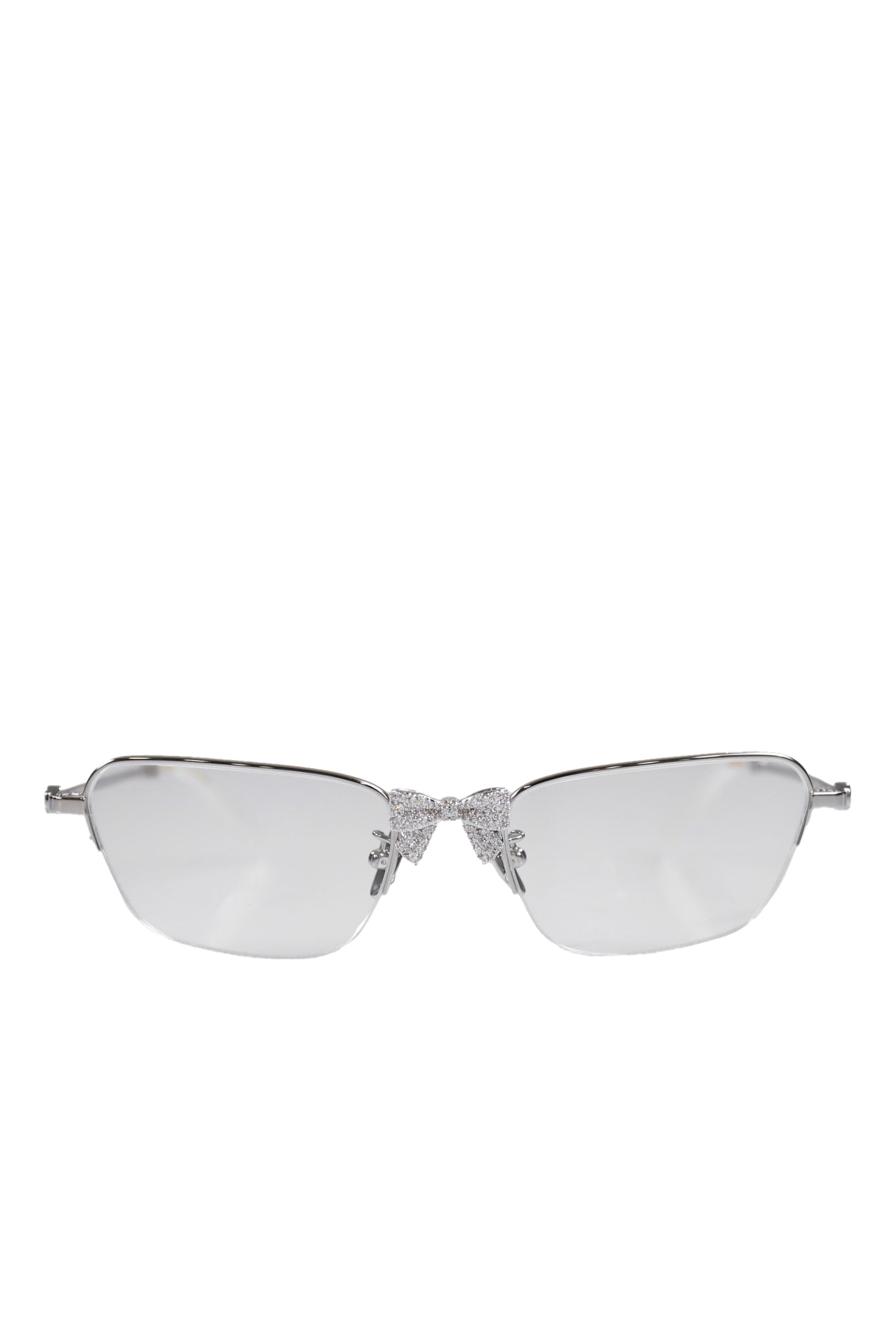 METAL BOWKNOT GLASSES / SILVER