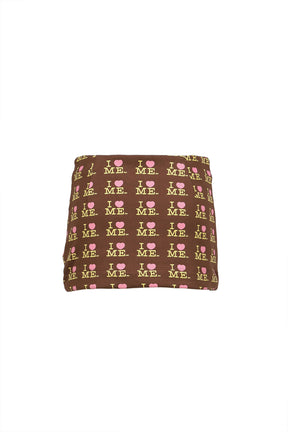 I HEART ME MINI SKIRT / CHOCO