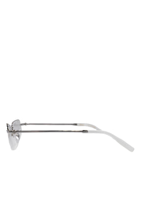 METAL BOWKNOT GLASSES / SILVER