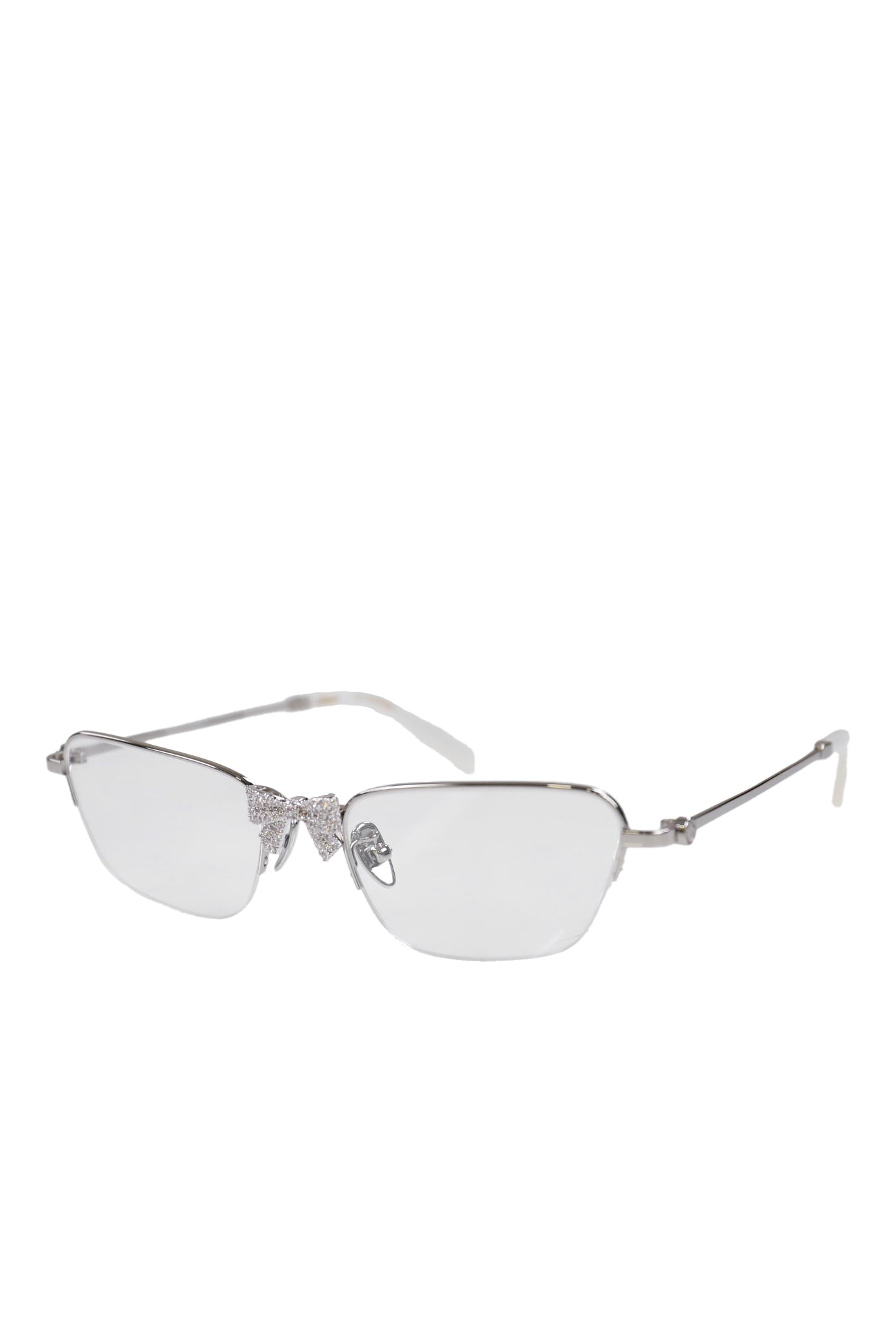 METAL BOWKNOT GLASSES / SILVER