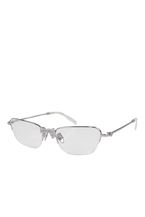 METAL BOWKNOT GLASSES / SILVER