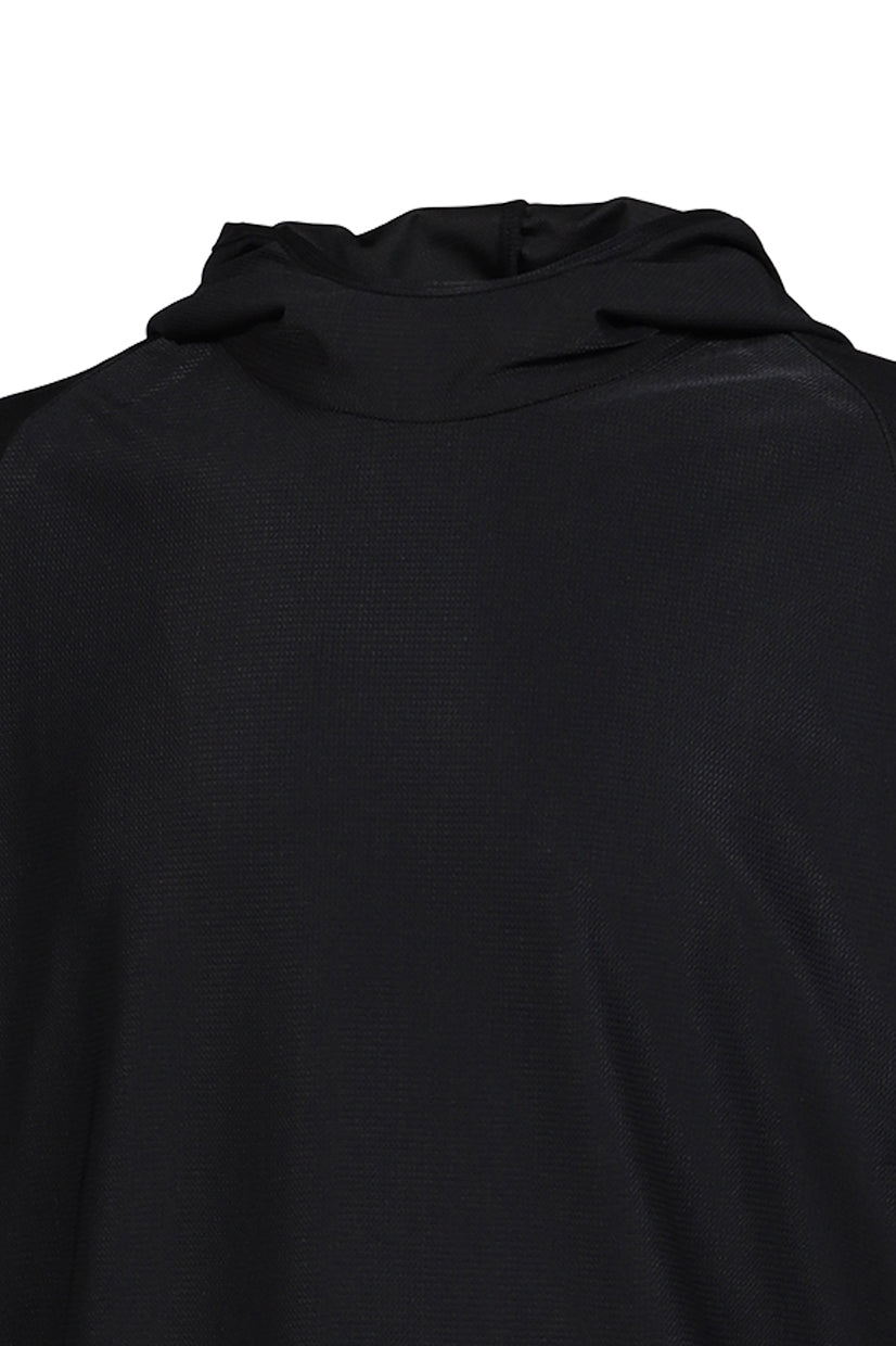 EMISHI HOODED MESH LONGSLEEVE / BLK