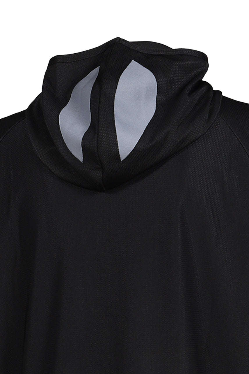 EMISHI HOODED MESH LONGSLEEVE / BLK