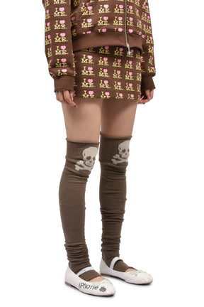 I HEART ME MINI SKIRT / CHOCO
