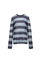 BLUE BOLD PUNK STRIPE KNIT TOP / BLU