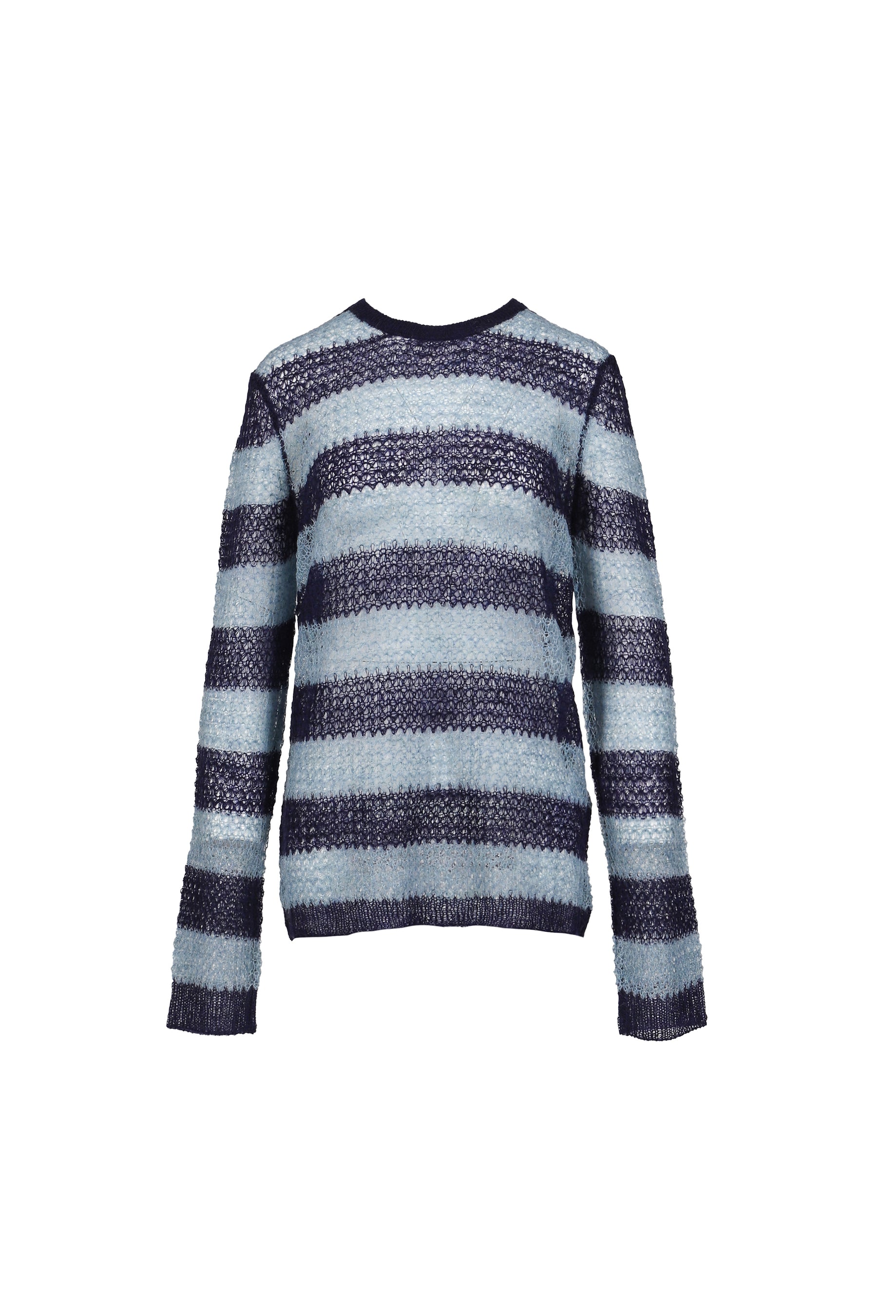 BLUE BOLD PUNK STRIPE KNIT TOP / BLU