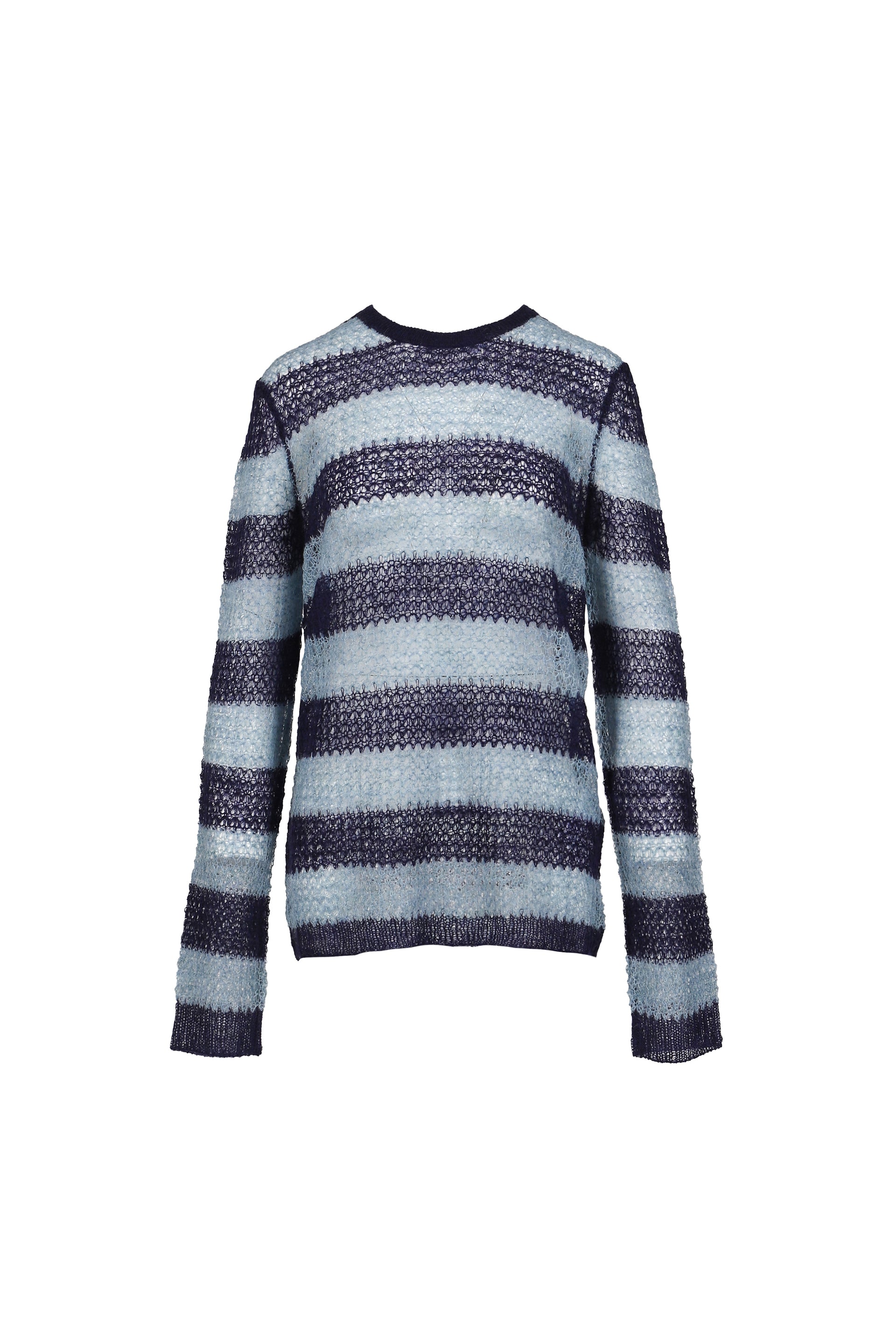 BLUE BOLD PUNK STRIPE KNIT TOP / BLU