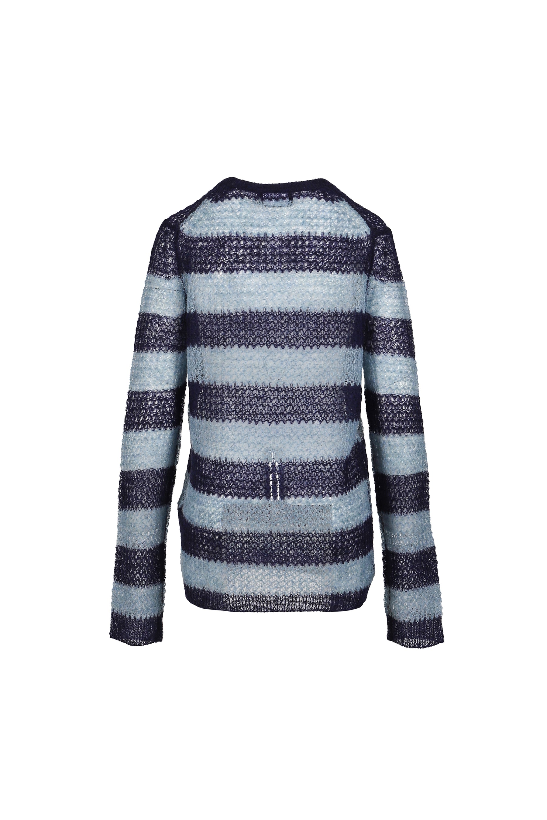 BLUE BOLD PUNK STRIPE KNIT TOP / BLU