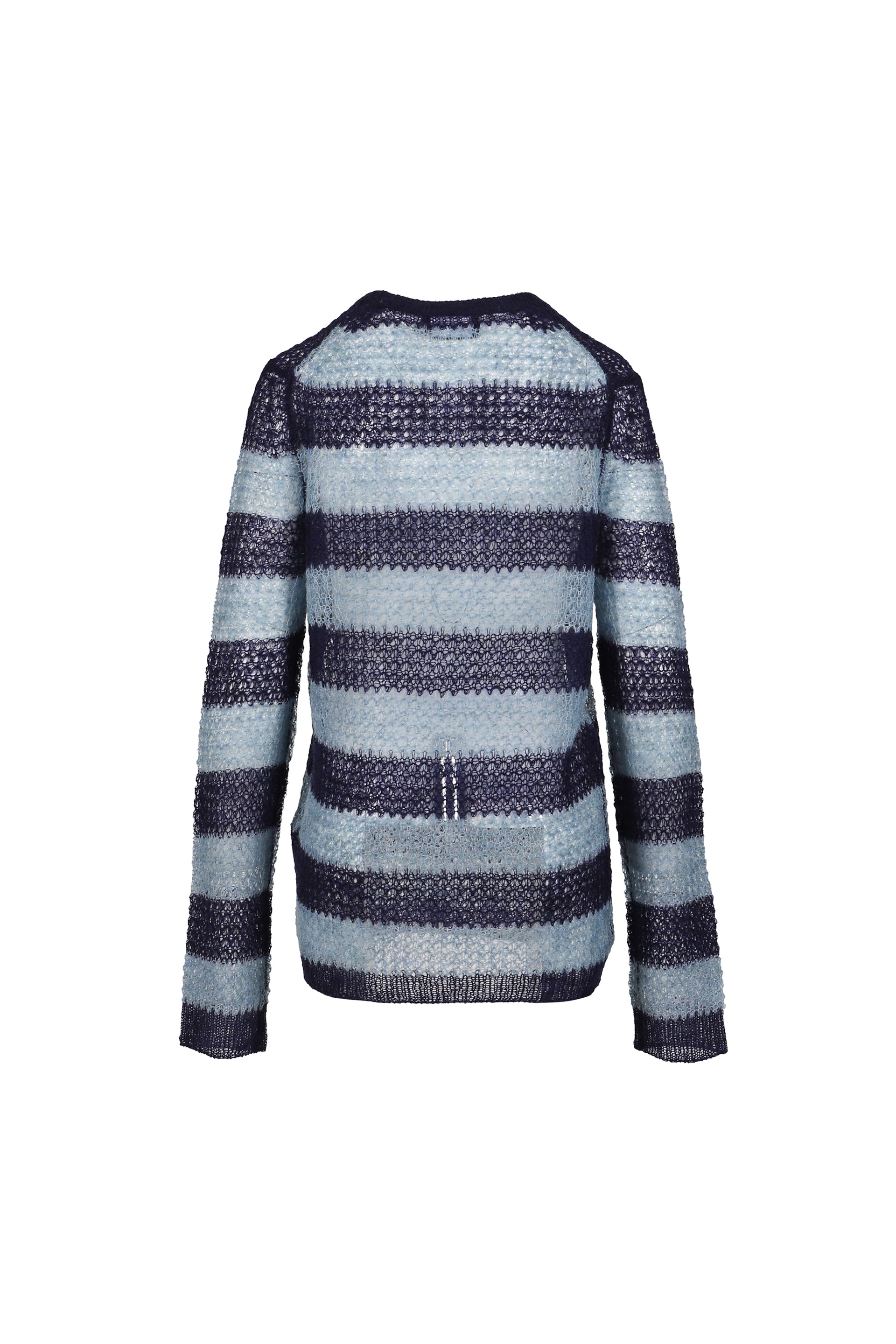 BLUE BOLD PUNK STRIPE KNIT TOP / BLU