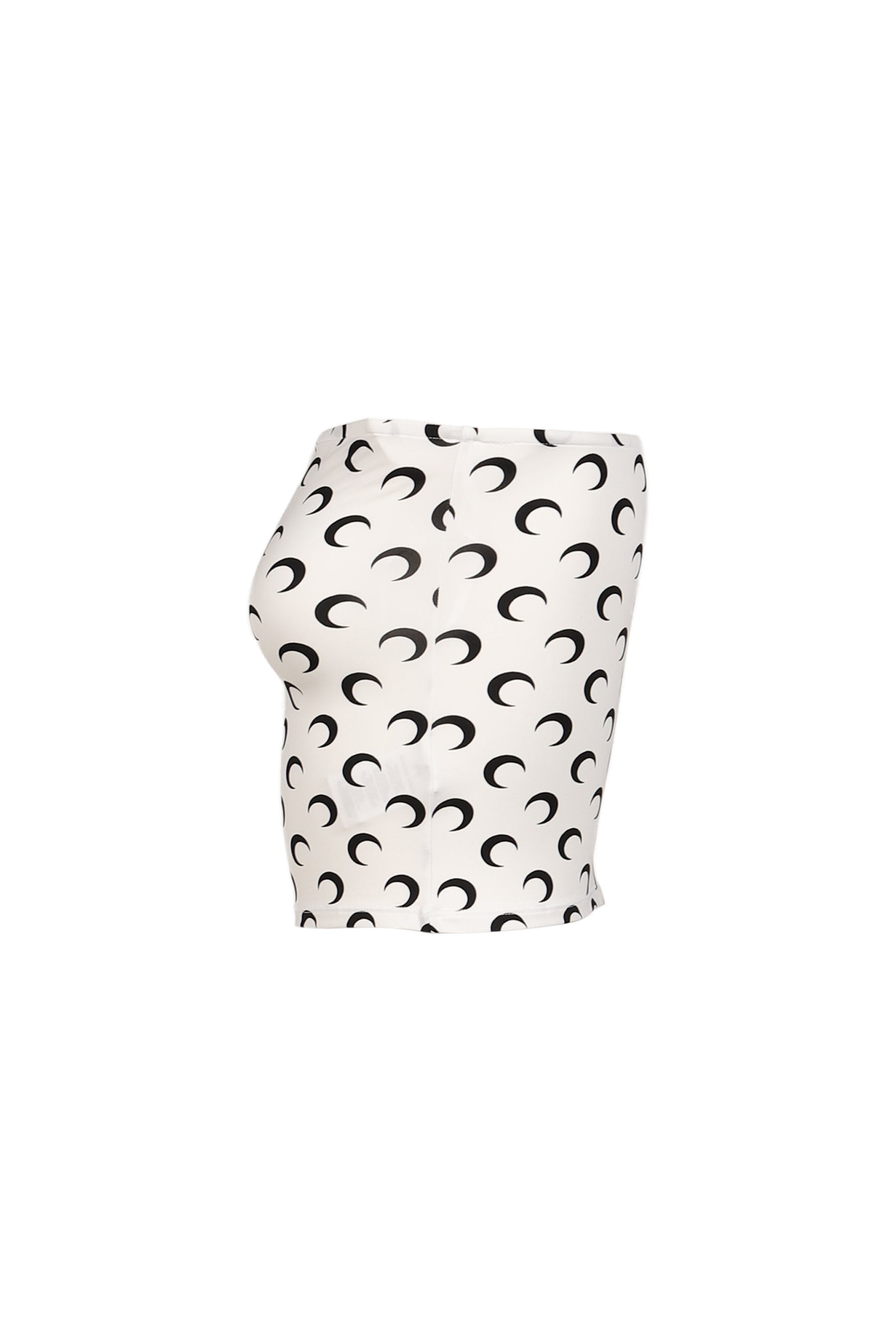 MOON PRINTED JERSEY BUSTIER TOP / OPTICAL WHT