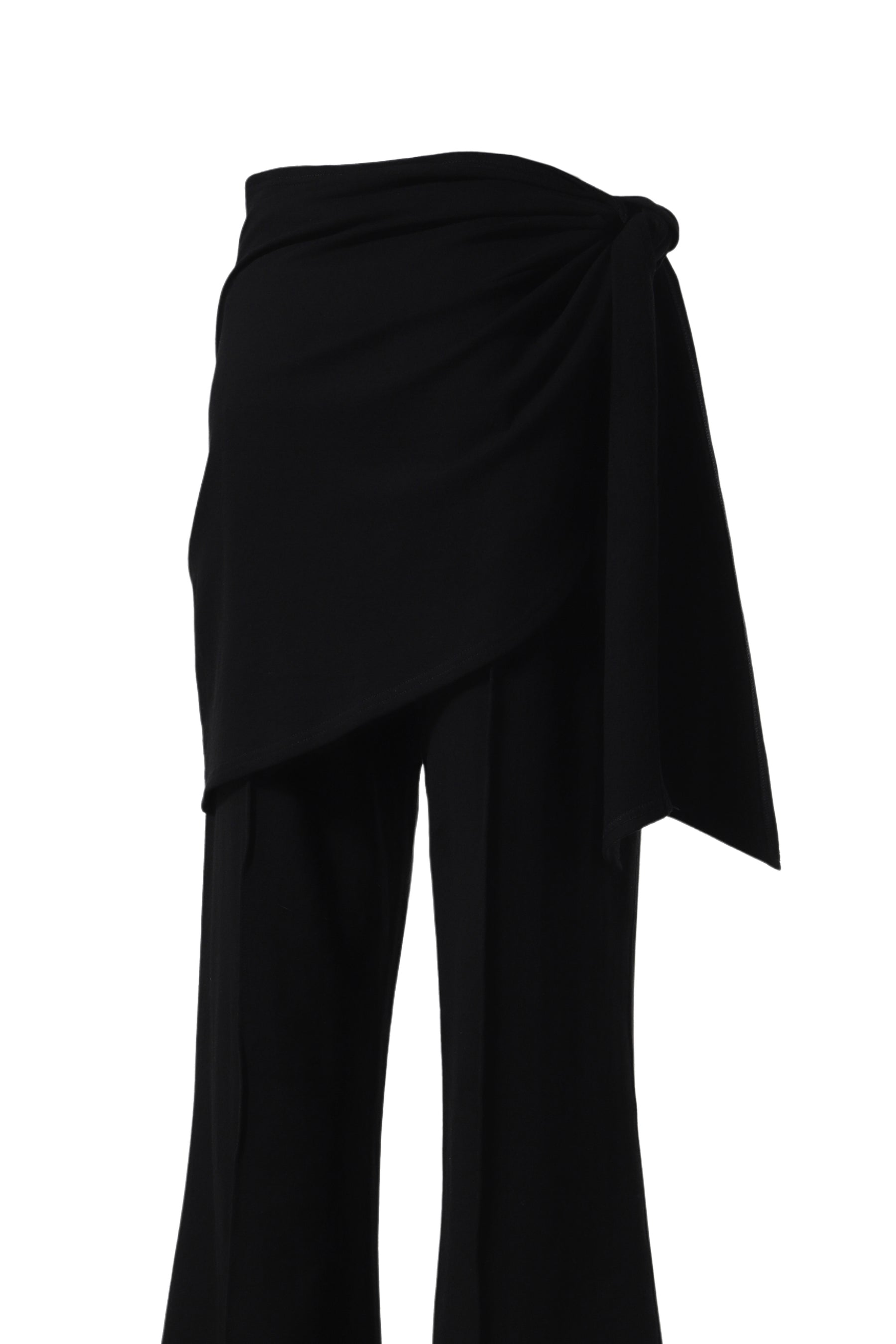 2-PIECE PINTUCK SWEAT PANTS (UNISEX) / BLK