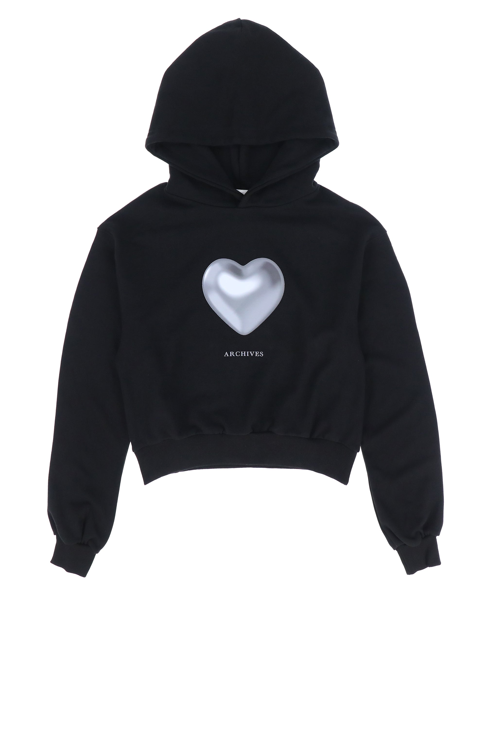 2000Archives 2000アーカイブス FW23 C/O CROP MATT LOVE HOODIE / BLK