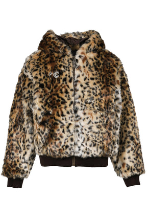 LEOPARD FUR JACKET / YEL/BLK 