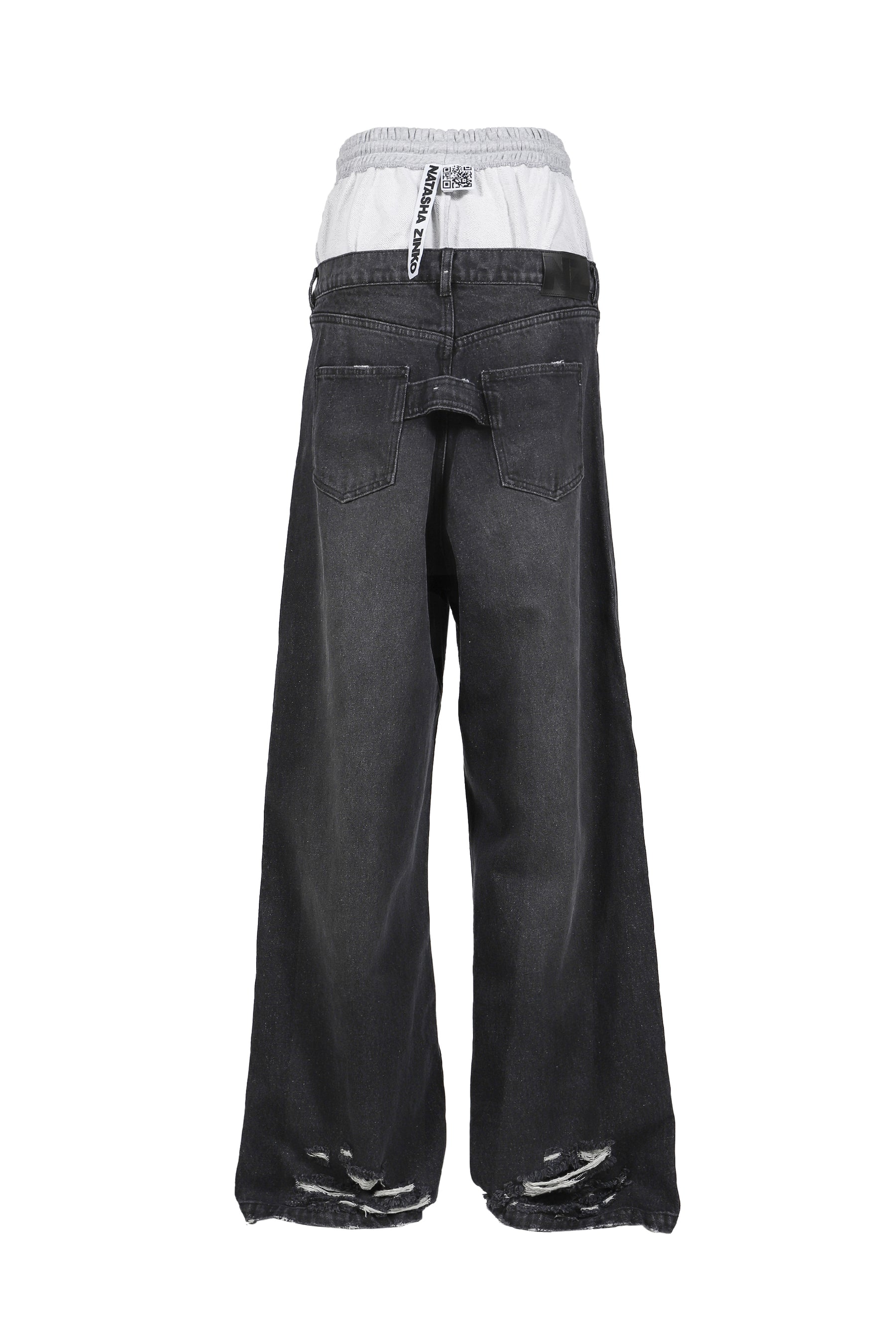 WIDE LEG JEANS / BLK
