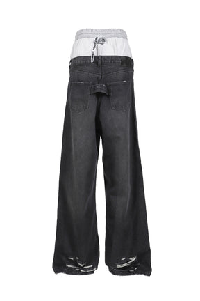 WIDE LEG JEANS / BLK