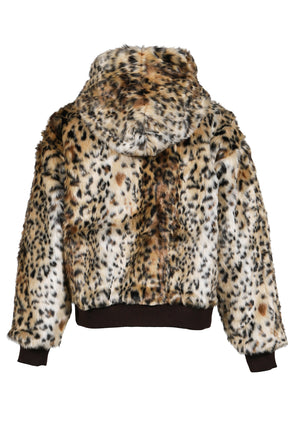 LEOPARD FUR JACKET / YEL/BLK 