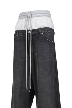 WIDE LEG JEANS / BLK