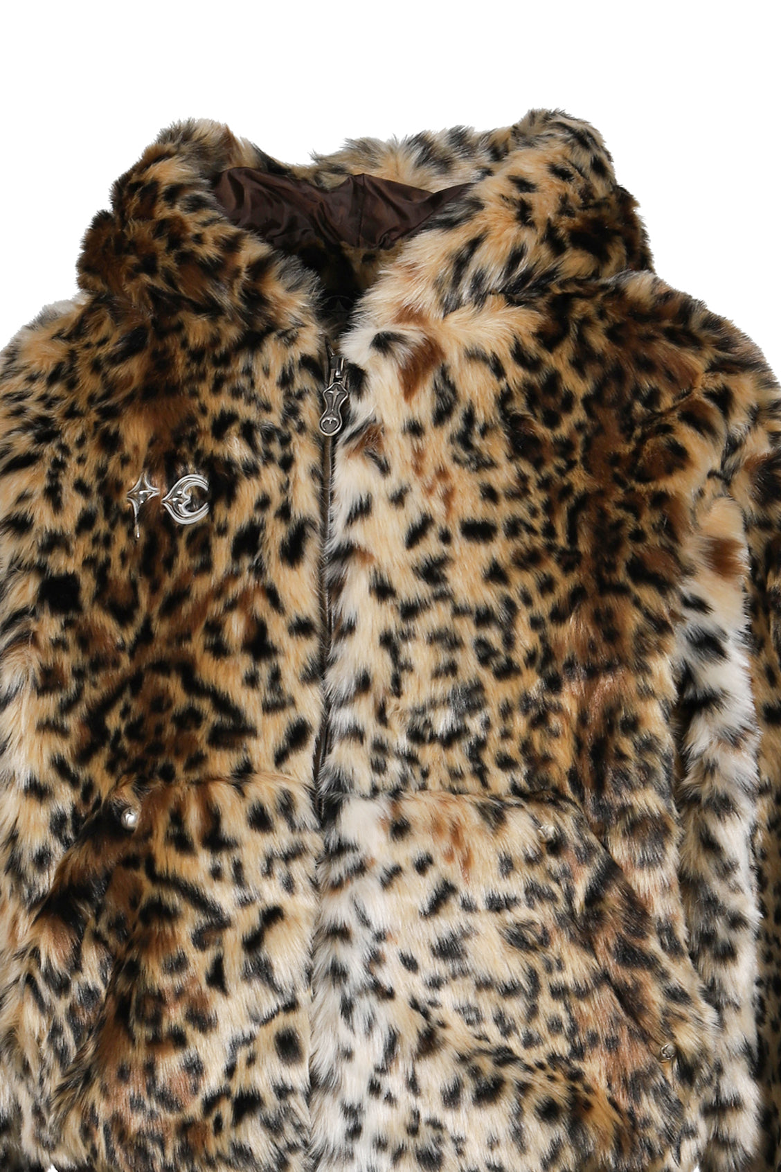 LEOPARD FUR JACKET / YEL/BLK 