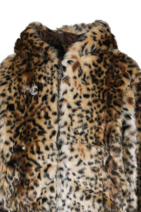 LEOPARD FUR JACKET / YEL/BLK 