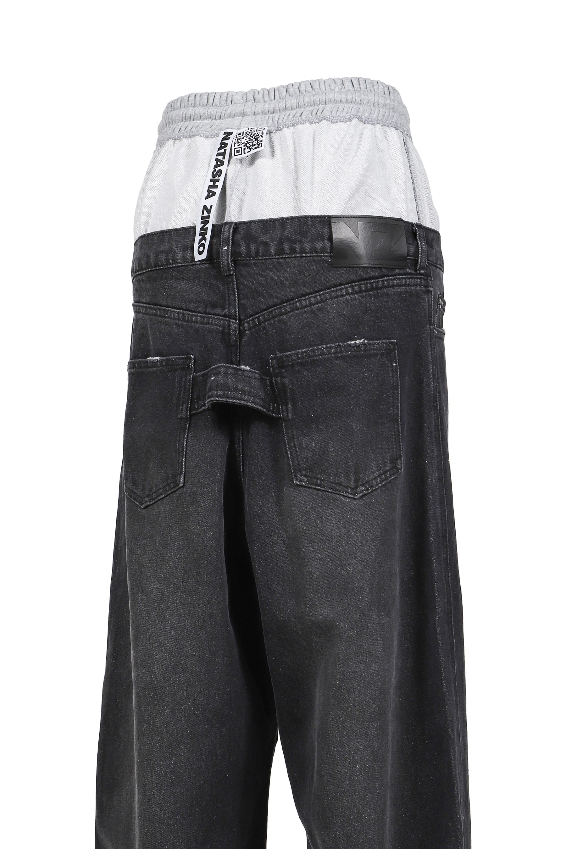WIDE LEG JEANS / BLK