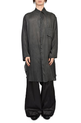 ASYMMETRY COLLAR LONG SHIRT / BLK
