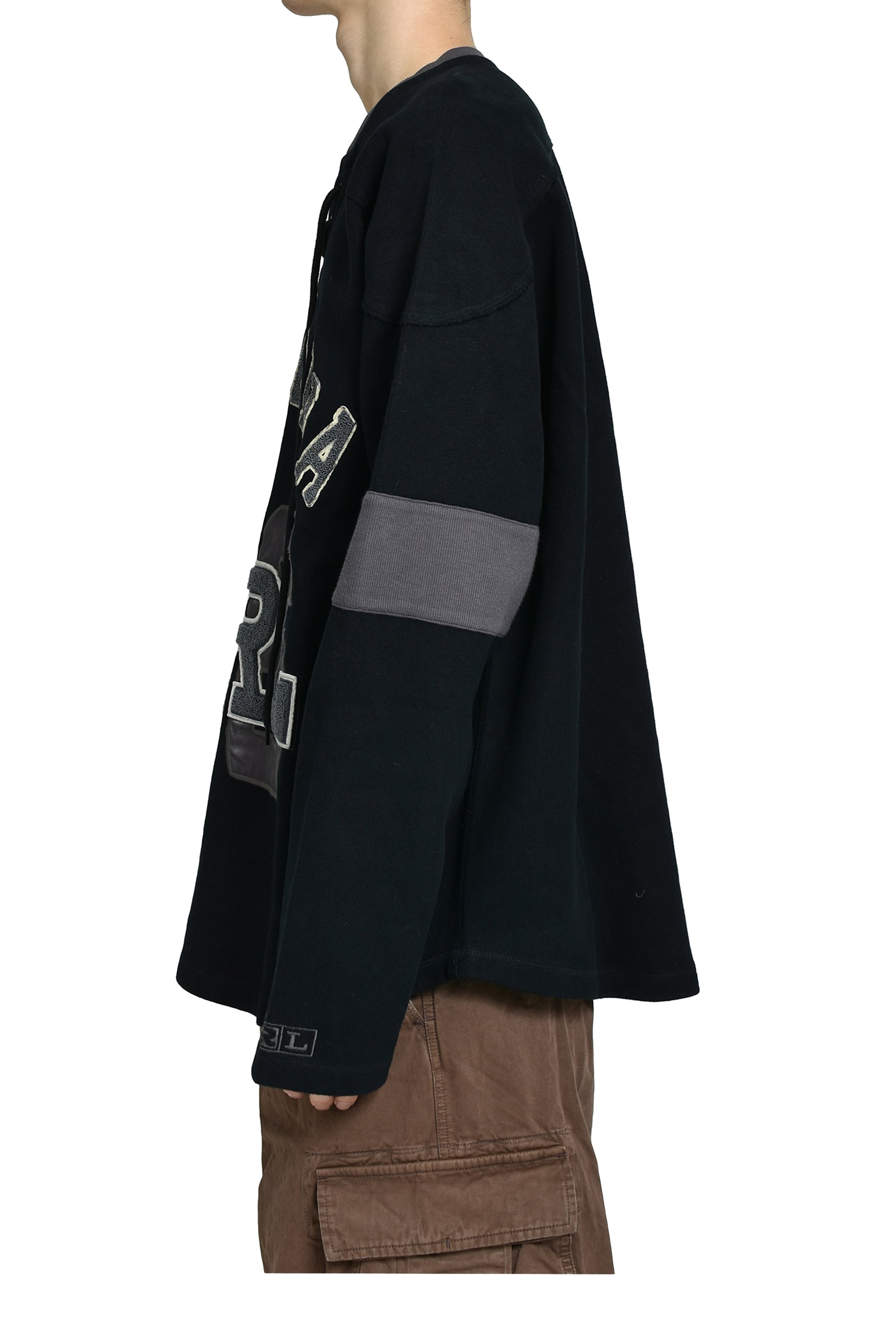 LACED HOCKEY JERSEY KNIT / BLK