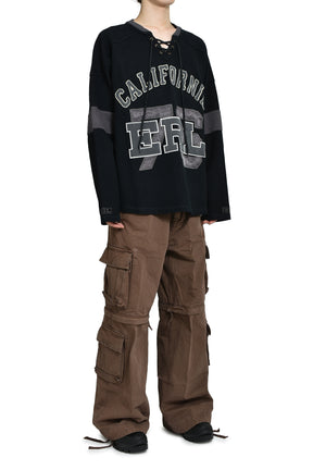 ZIP-OFF CARGO PANTS WOVEN / BRW