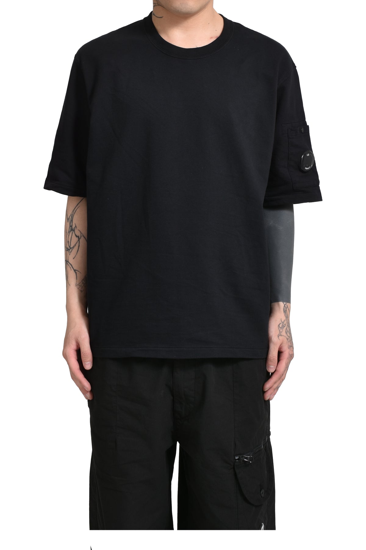 LIGHT FLEECE S/S LENS SWSHIRT / BLK