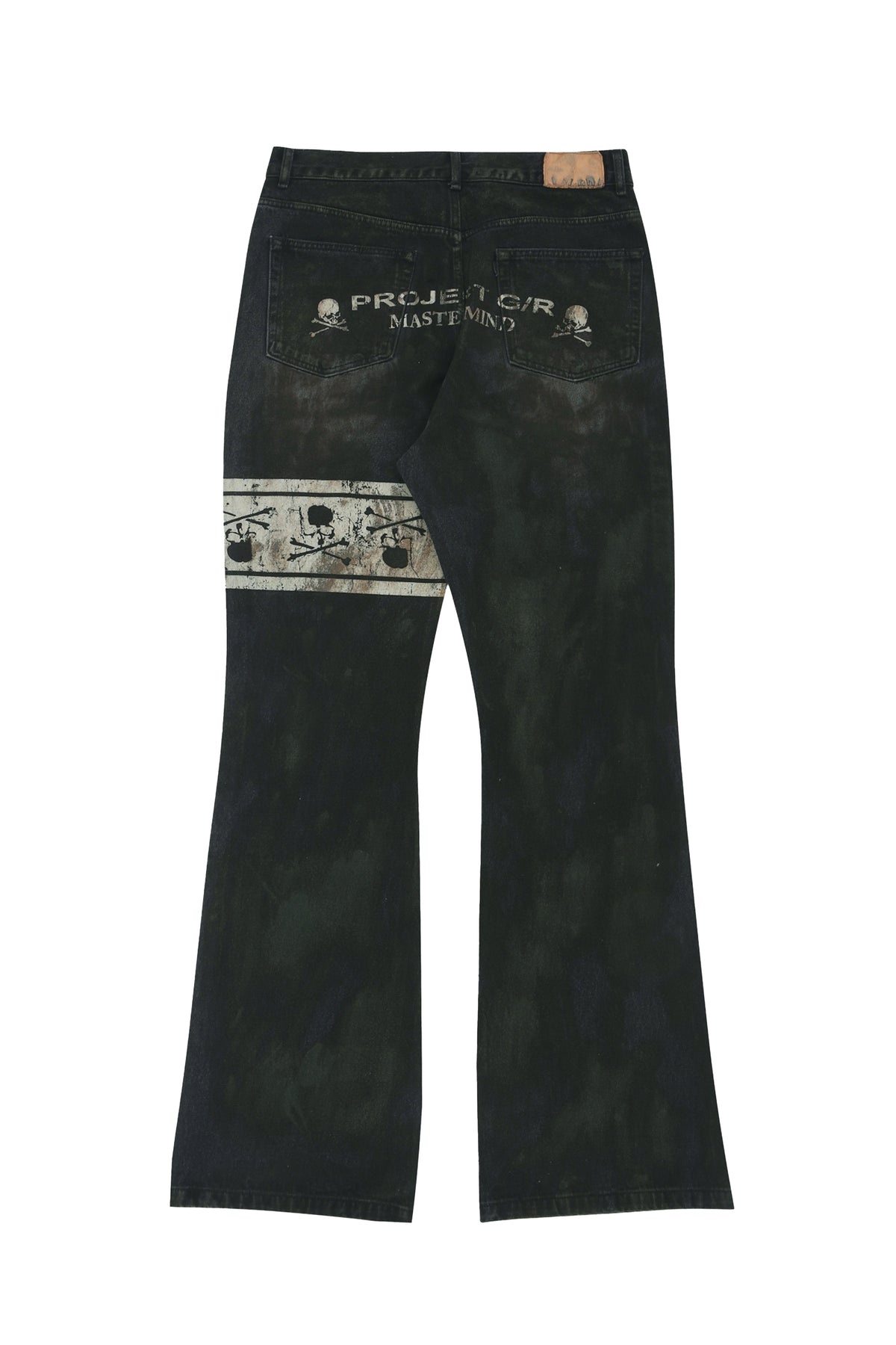 FLARED DENIM PANTS / BLK