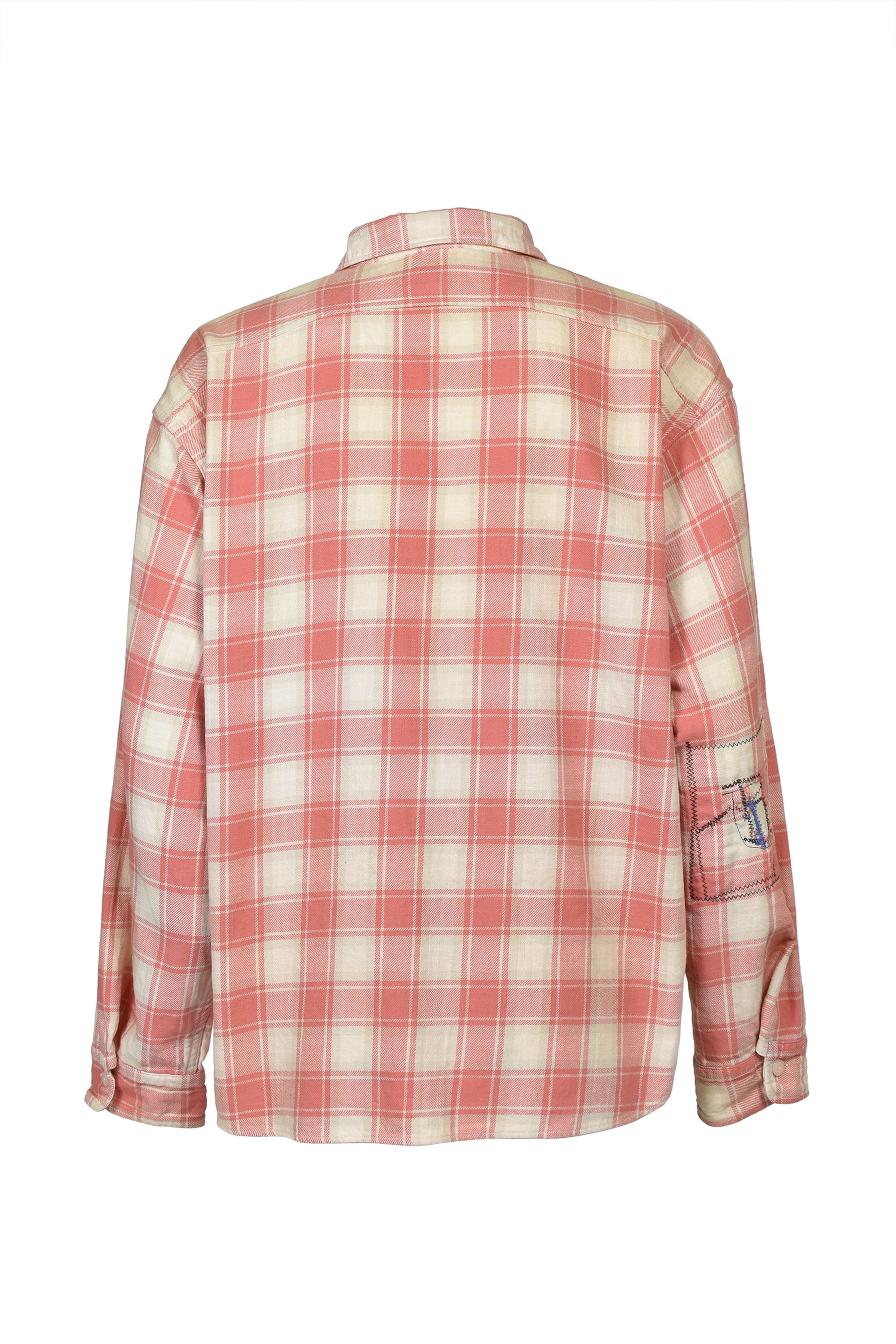 REPAIRED CIG POCKET SHIRT / PINK/O.WHITE/GRY