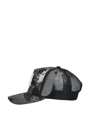 BANDANA REPAIR TRUCKER HAT / BLK 