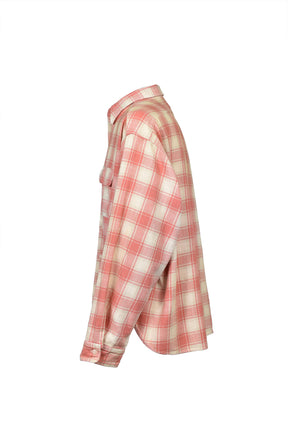 REPAIRED CIG POCKET SHIRT / PINK/O.WHITE/GRY