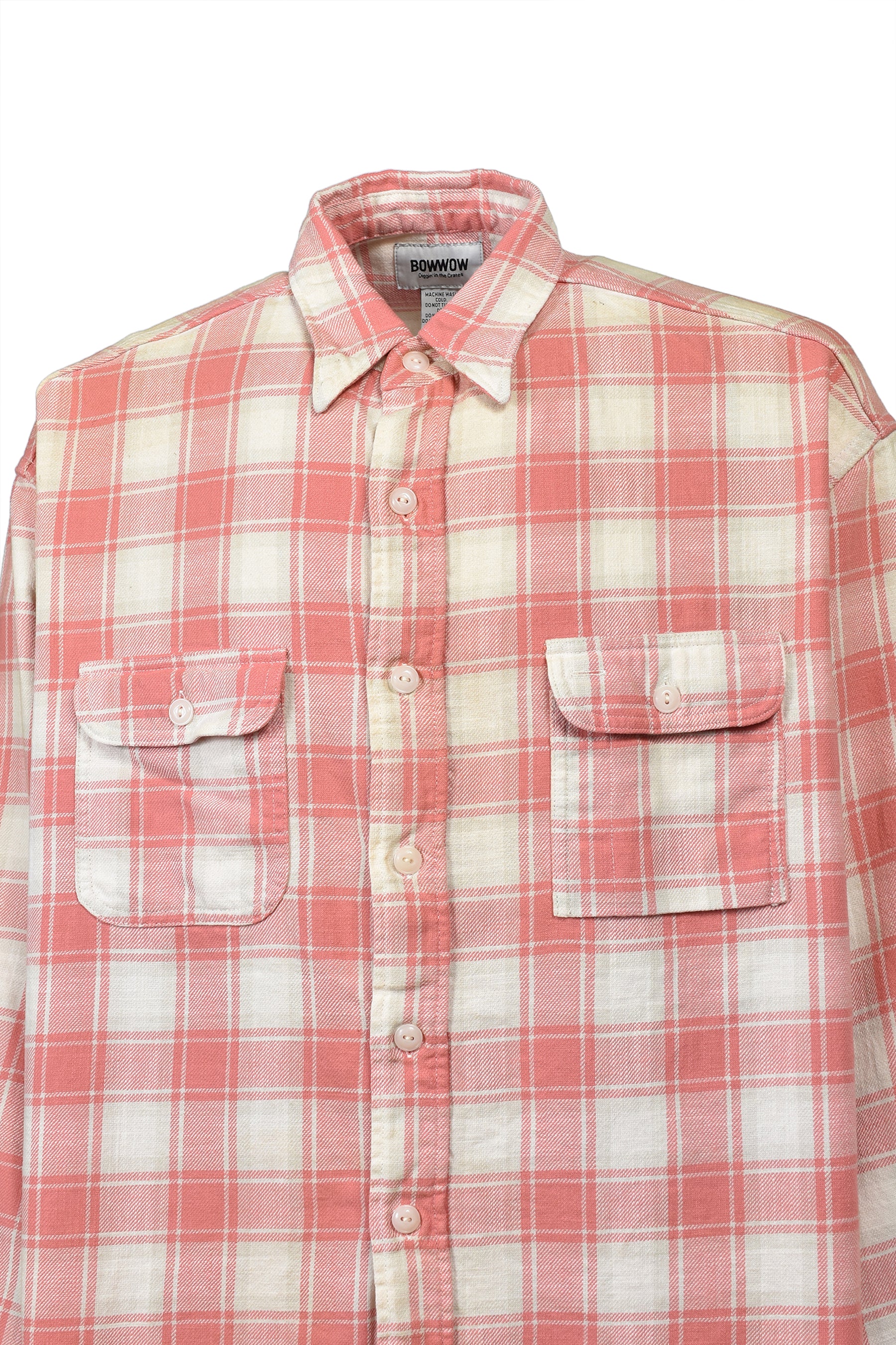 REPAIRED CIG POCKET SHIRT / PINK/O.WHITE/GRY