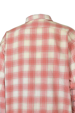 REPAIRED CIG POCKET SHIRT / PINK/O.WHITE/GRY