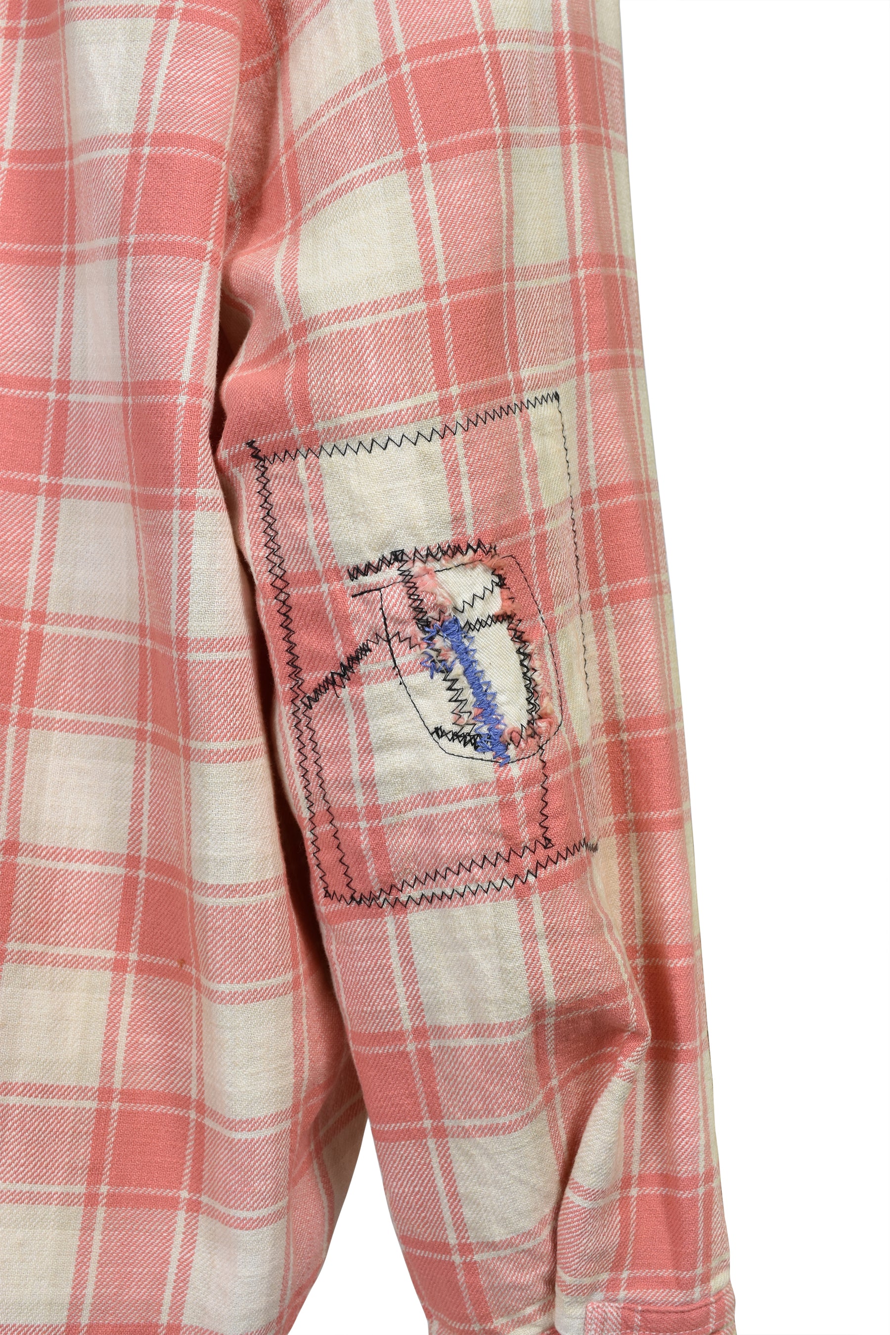 REPAIRED CIG POCKET SHIRT / PINK/O.WHITE/GRY