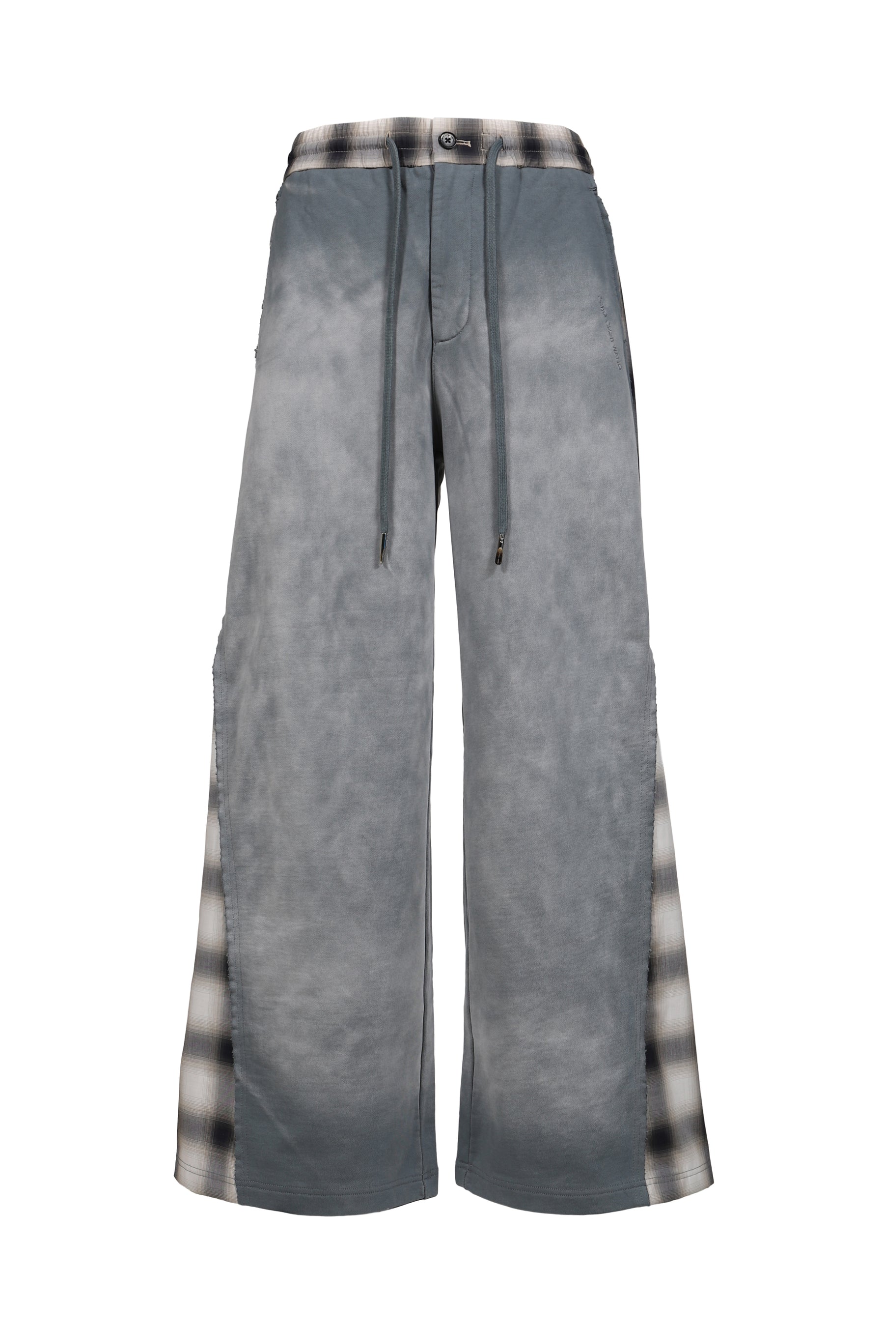 PATCHED PANEL JERSEY TROUSERS / GRY