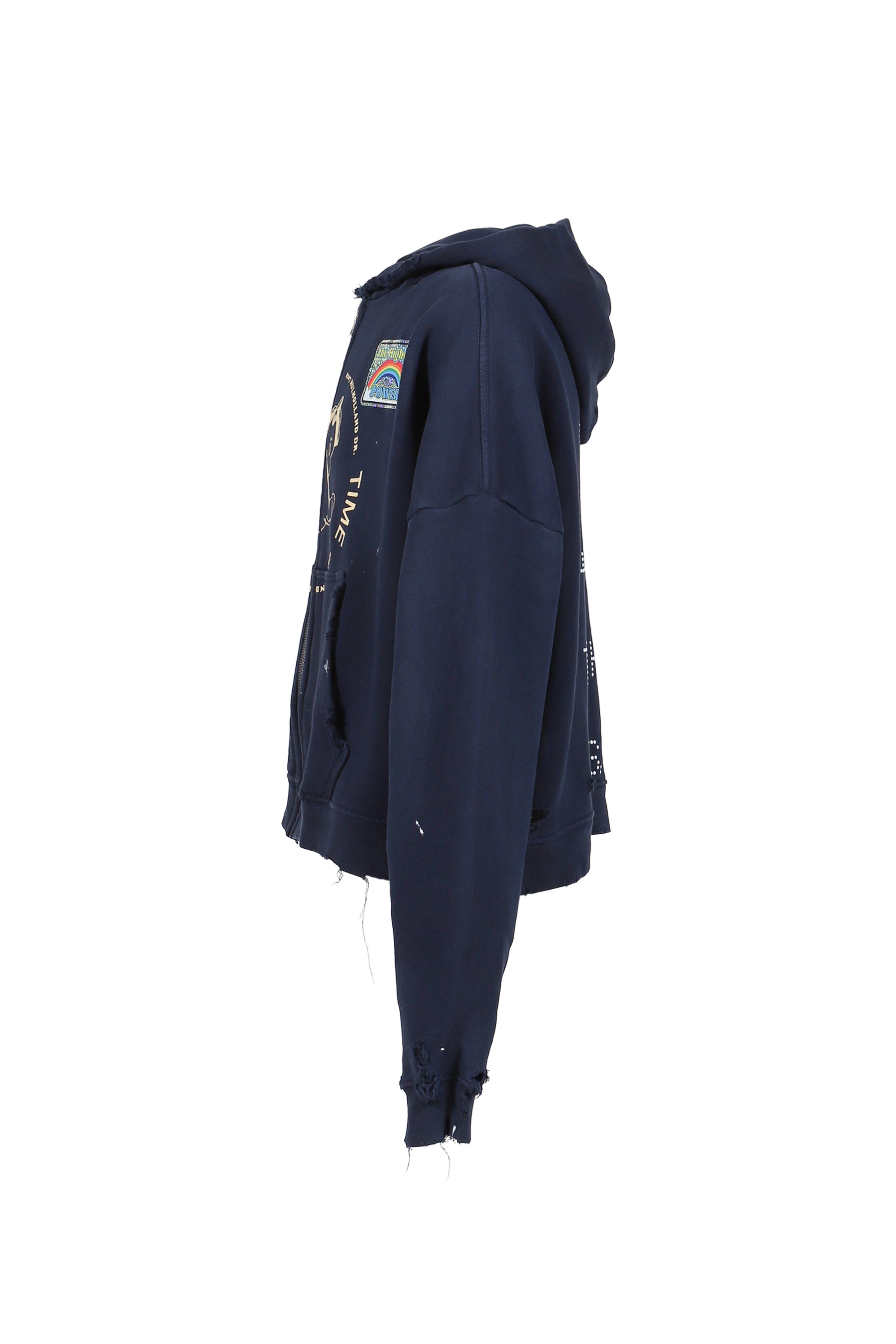 TREATMENT CENTER ZIP HOODED SWEATSHIRT / NVY