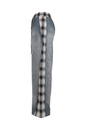 PATCHED PANEL JERSEY TROUSERS / GRY