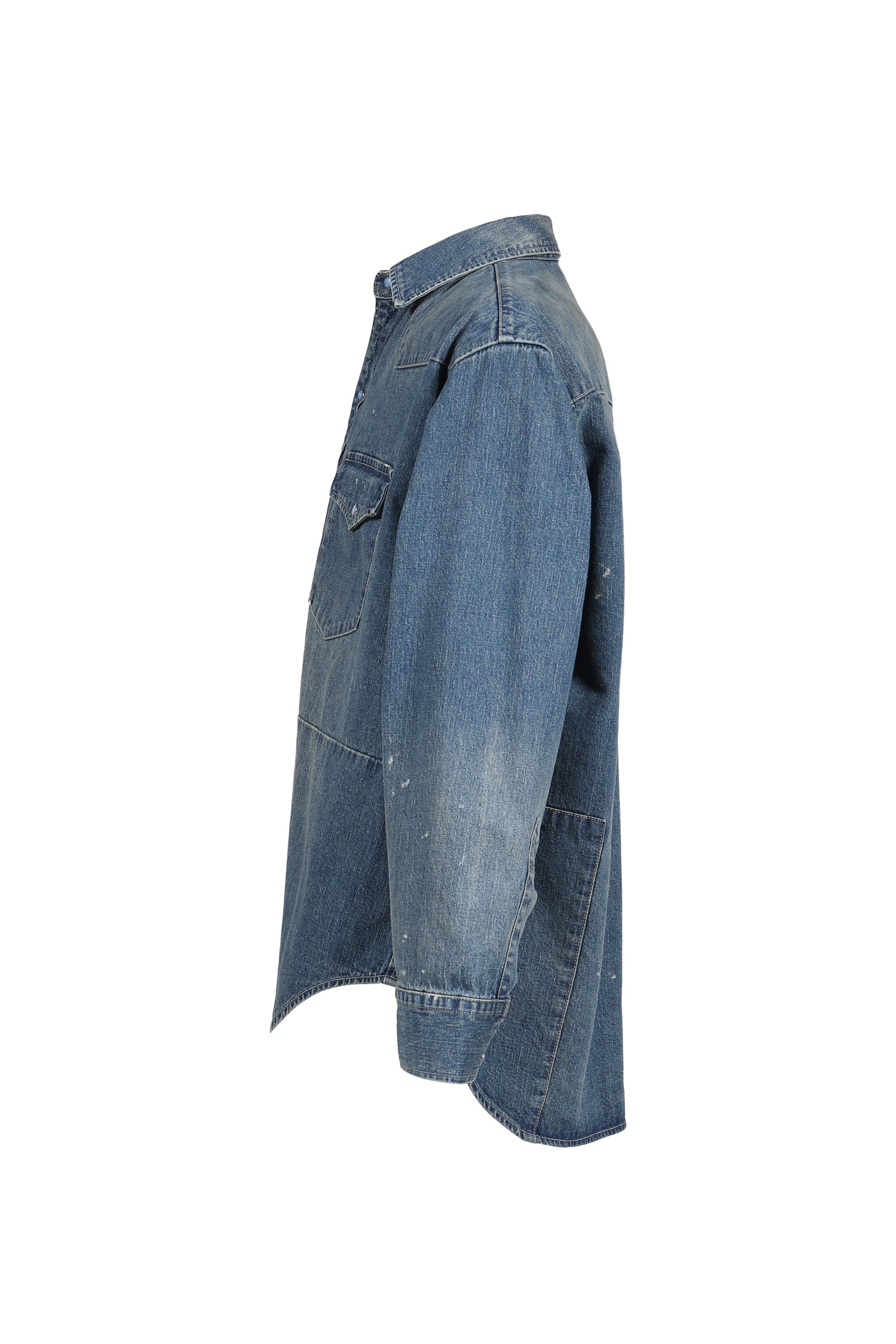 BREAKFAST DENIM WESTERN SHIRTS / BLU