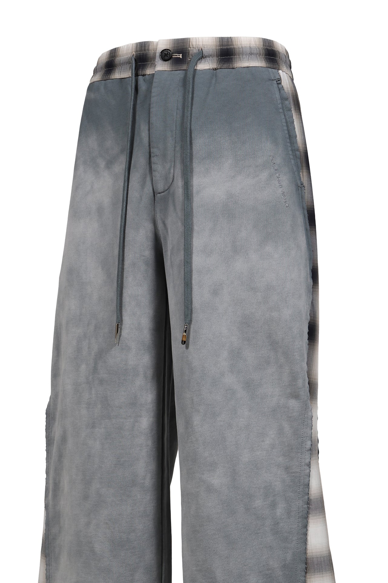 PATCHED PANEL JERSEY TROUSERS / GRY